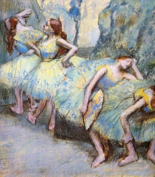 ballet dancers in the wings 1900 Edgar Degas Oil Paintings